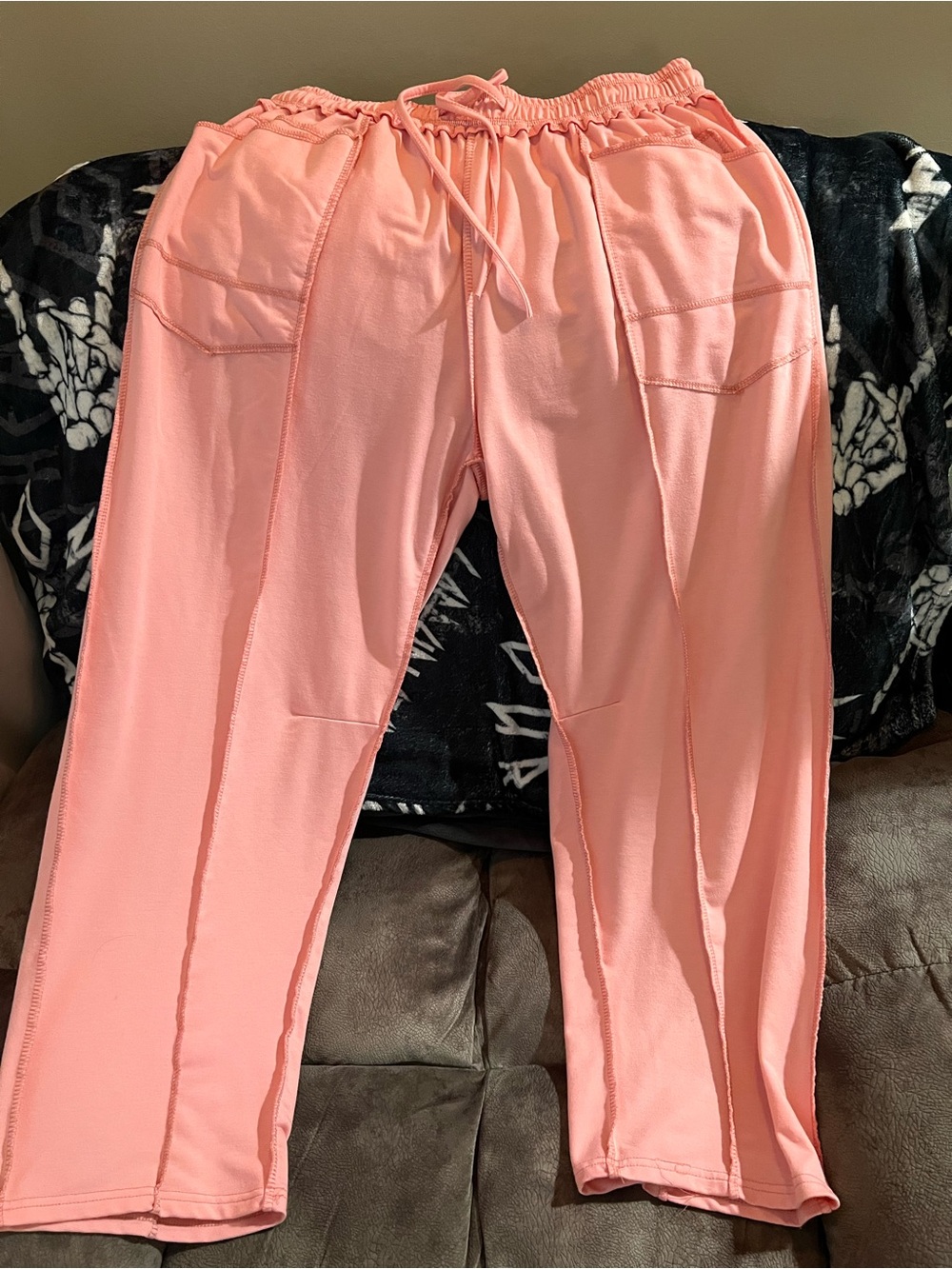 Women's Pink Drawstring Lounge Pants